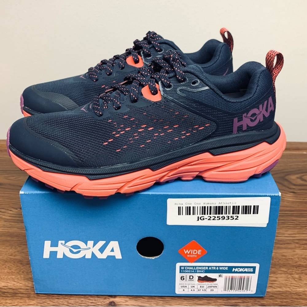 Brand New HOKA ONE ONE CHALLENGER ATR 6 WIDE Womens Running Shoes Size 6D Wide
